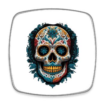 Dia De Muertos Mexico Sugar Skull Design - Magnet carré - blanc - Devant