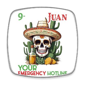 Drôle de dicton de tequila Cinco De Mayo Design - Magnet carré - blanc - Devant