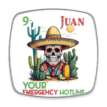 Lustiger Tequila Spruch Cinco De Mayo Design - Viereckiger Kühlschrankmagnet - Weiß - Vorne