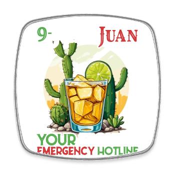 Lustiger Tequila Spruch Cinco De Mayo Design - Viereckiger Kühlschrankmagnet - Weiß - Vorne
