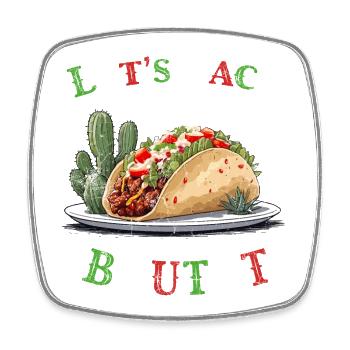 Drôle de tacos Dicton Cinco De Mayo Style - Magnet carré - blanc - Devant