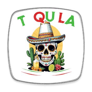 Lustiger Tequila Spruch Cinco De Mayo Design - Viereckiger Kühlschrankmagnet - Weiß - Vorne