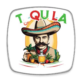 Lustiger Tequila Spruch Cinco de Mayo Mexiko - Viereckiger Kühlschrankmagnet - Weiß - Vorne