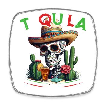 Lustiger Tequila Spruch Cinco De Mayo Design - Viereckiger Kühlschrankmagnet - Weiß - Vorne