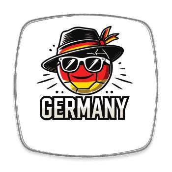 Soccer Ball with Germany Flag Funny Ball - Square fridge magnet - white - Front