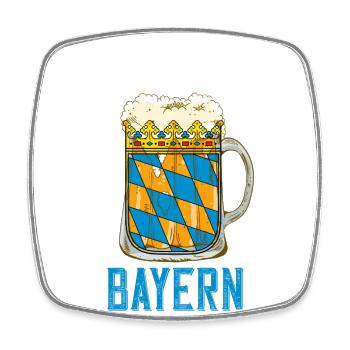 Saufstaat Bayern Für Begeisterte Biertrinker - Viereckiger Kühlschrankmagnet - Weiß - Vorne