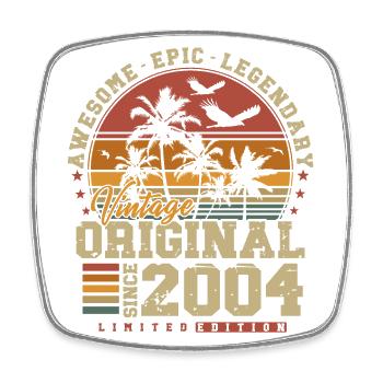 Vintage 2004 Born Vintage Cadeau d’anniversaire - Magnet carré - blanc - Devant