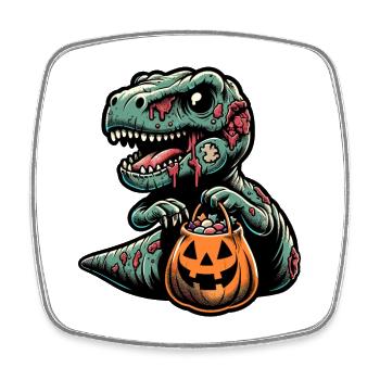 T-Rex Dinosaure Trick or Treat Halloween - Magnet carré - blanc - Devant