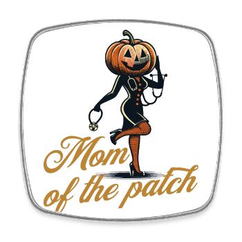 Maman du champ de citrouilles drôle disant Halloween - Magnet carré - blanc - Devant