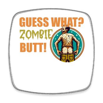 Lustiger Spruch Untote Zombies Halloween Deko - Viereckiger Kühlschrankmagnet - Weiß - Vorne