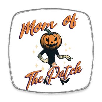 Mom of the pumpkin field funny saying on Halloween - Square fridge magnet - white - Front