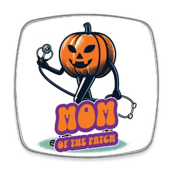 Mutti Des Kürbisfelds Lustiger Spruch Halloween - Viereckiger Kühlschrankmagnet - Weiß - Vorne