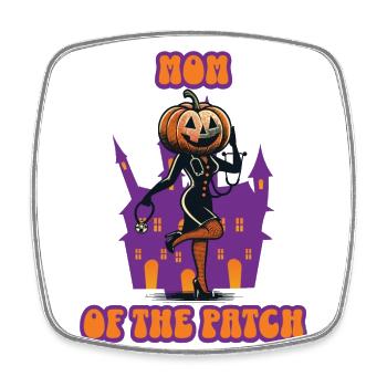 Mom of the pumpkin field funny saying - Square fridge magnet - white - Front