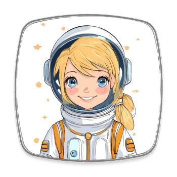 Astronaut - Square fridge magnet - white - Front