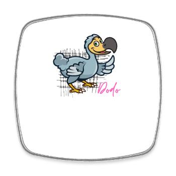 friendly dodo - Square fridge magnet - white - Front
