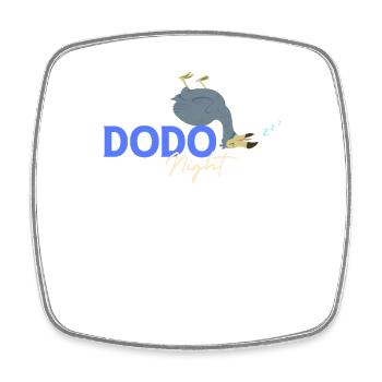 Dodo Night - Square fridge magnet - white - Front