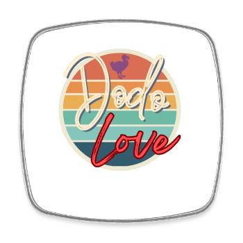 Dodo Love de la Réunion - Magnet carré - blanc - Devant