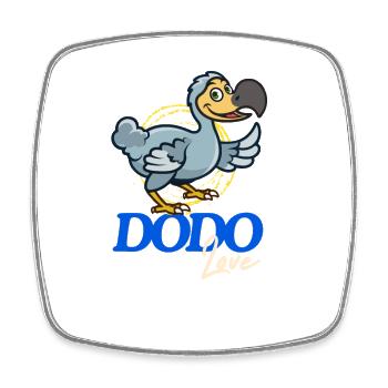 friendly Dodo Love - Square fridge magnet - white - Front
