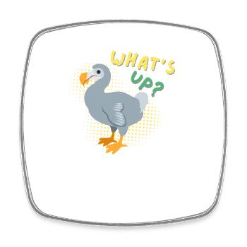 Dodo Whats's up? - Square fridge magnet - white - Front