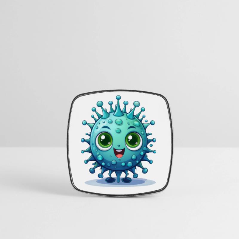 Virus oder Bakterium Viereckiger Kühlschrankmagnet