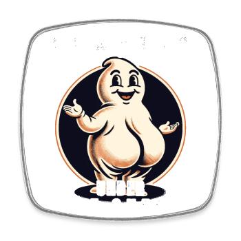 Costume de dernière minute drôle de conception de fantôme - Magnet carré - blanc - Devant