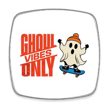Scary Halloween Ghost Funny Saying - Square fridge magnet - white - Front