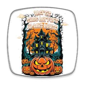 Theres Some Horrors In This House - Viereckiger Kühlschrankmagnet - Weiß - Vorne