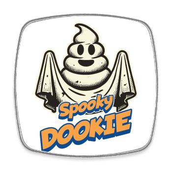 Drôle caca tas fantôme caca humoristique - Magnet carré - blanc - Devant