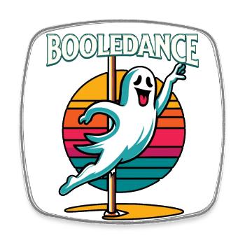 Lustiger Boole-dance Spruch Pole Dance Halloween - Viereckiger Kühlschrankmagnet - Weiß - Vorne