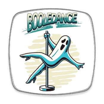 Lustiger Boole-dance Spruch Pole Dance Gespenst - Viereckiger Kühlschrankmagnet - Weiß - Vorne
