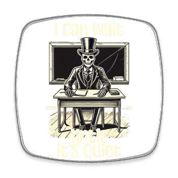 Drôle Enseignant Halloween Sarcasme Dire Design - Magnet carré - blanc - Devant