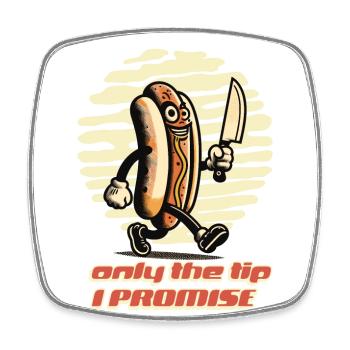 Sarkastischer Hotdog Spruch Lustiges Halloween - Viereckiger Kühlschrankmagnet - Weiß - Vorne
