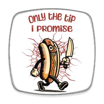Sarkastischer Hotdog Spruch Lustiges Halloween - Viereckiger Kühlschrankmagnet - Weiß - Vorne
