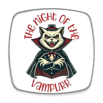 Vampir Katze Die Nacht Des Vampurr - Viereckiger Kühlschrankmagnet - Weiß - Vorne