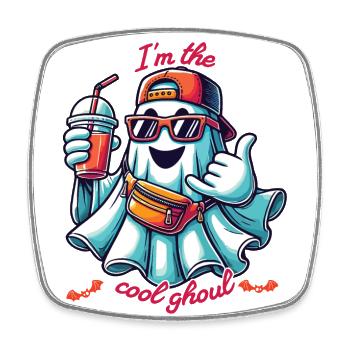 I'm the Cool Ghoul Ghost Friends - Square fridge magnet - white - Front