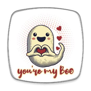 You're My Boo Ghost Love - Square fridge magnet - white - Front