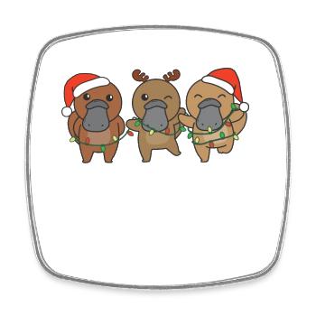 Schnabeltier Weihnachten Winter Tiere Schnabeltier - Viereckiger Kühlschrankmagnet - Weiß - Vorne