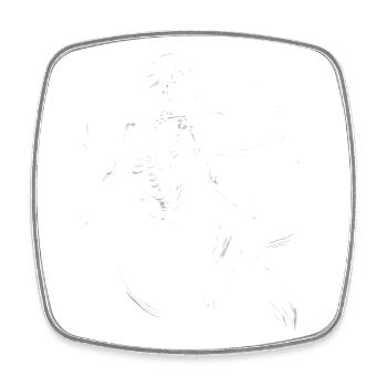 Squelette Sirène Mystic Ocean Art - Magnet carré - blanc - Devant