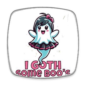 Halloween Goth Girl I Goth Some Boo's - Square fridge magnet - white - Front