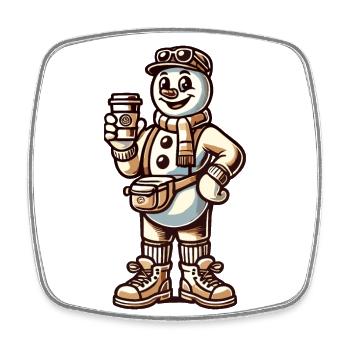 Funny Snobs Christmas Sarcasm - Square fridge magnet - white - Front