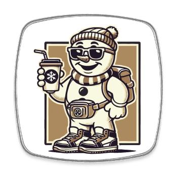 Funny Snobs Christmas Sarcasm - Square fridge magnet - white - Front