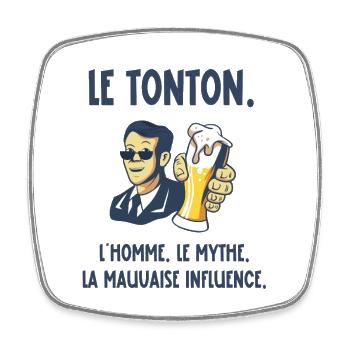 le tonton - Magnet carré - blanc - Devant