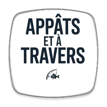 humour pêche Appâts et à travers cadeau pêcheur - Magnet carré - blanc - Devant