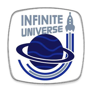 Infinite Universe (Planet) - Square fridge magnet - white - Front