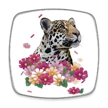 Jaguar - Square fridge magnet - white - Front
