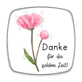 Danke sagen - Viereckiger Kühlschrankmagnet - Weiß - Vorne