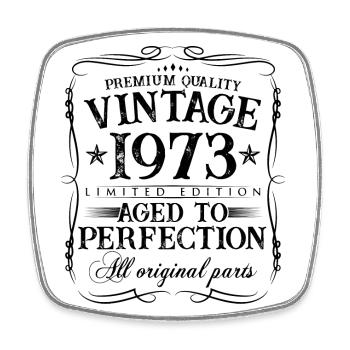1973 vintage vintage 50 ans cadeau d’anniversaire - Magnet carré - blanc - Devant