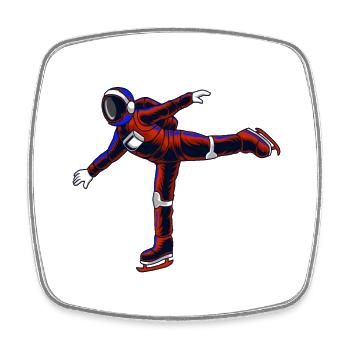 Ice skating Figure skating - Square fridge magnet - white - Front