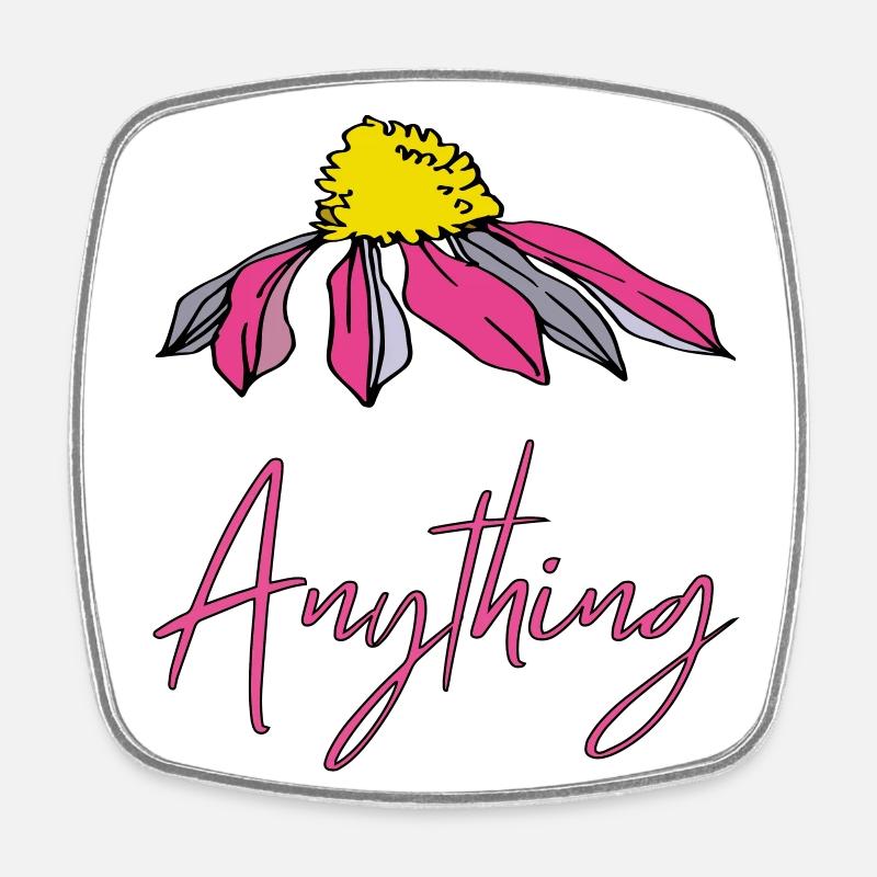 Anything - Square fridge magnet - white