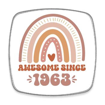 Großartig seit 1963 Retro Vintage Geburtstag - Viereckiger Kühlschrankmagnet - Weiß - Vorne
